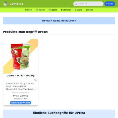 Screenshot upma.de