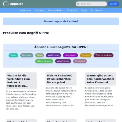 Screenshot uppn.de