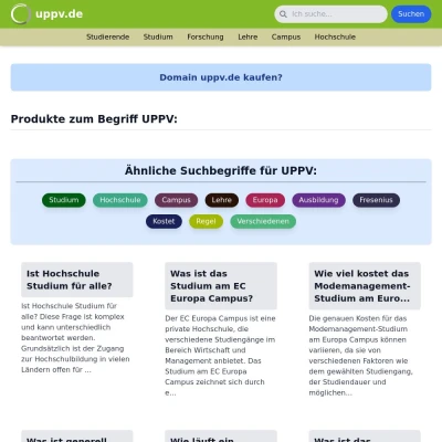 Screenshot uppv.de