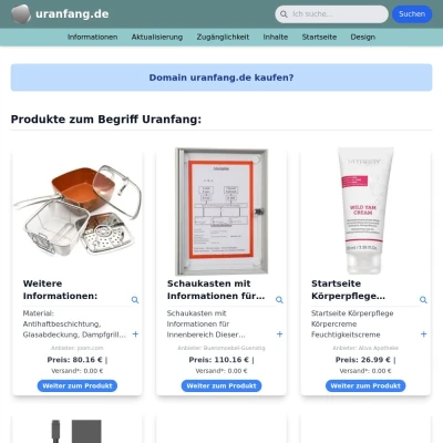 Screenshot uranfang.de