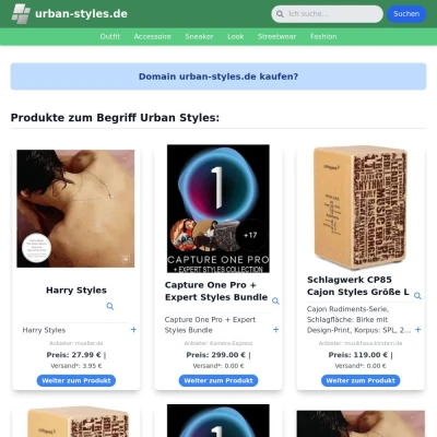 Screenshot urban-styles.de