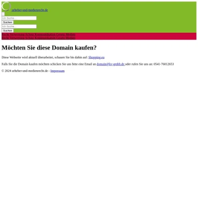 Screenshot urheber-und-medienrecht.de