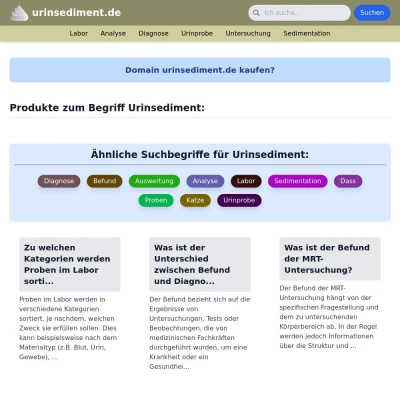 Screenshot urinsediment.de