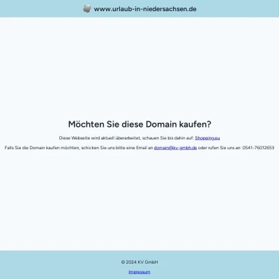 Screenshot urlaub-in-niedersachsen.de