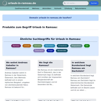 Screenshot urlaub-in-ramsau.de
