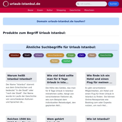 Screenshot urlaub-istanbul.de