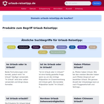 Screenshot urlaub-reisetipp.de