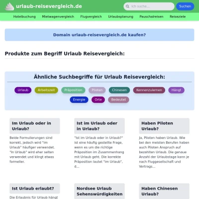 Screenshot urlaub-reisevergleich.de