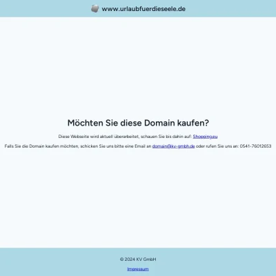 Screenshot urlaubfuerdieseele.de