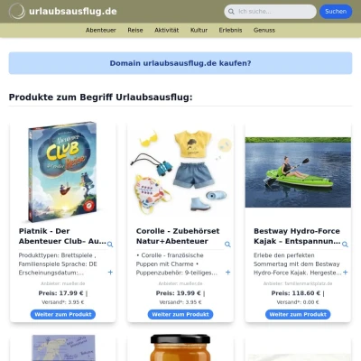 Screenshot urlaubsausflug.de