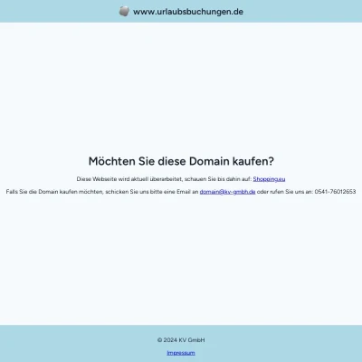 Screenshot urlaubsbuchungen.de