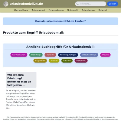 Screenshot urlaubsdomizil24.de
