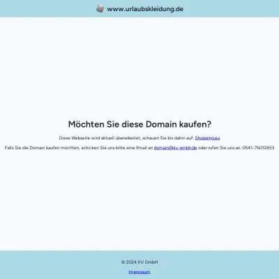 Screenshot urlaubskleidung.de