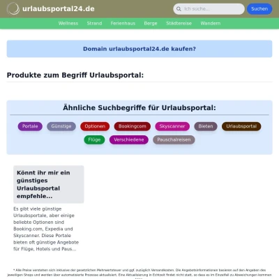 Screenshot urlaubsportal24.de
