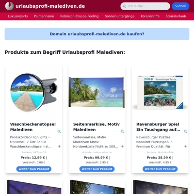 Screenshot urlaubsprofi-malediven.de