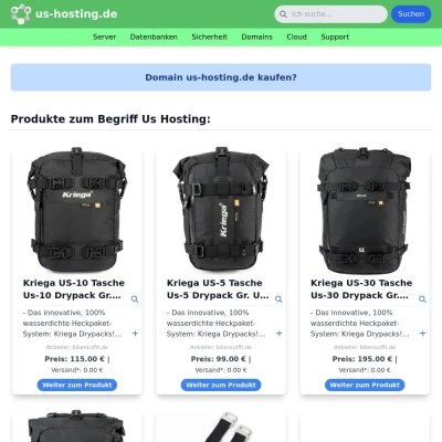 Screenshot us-hosting.de