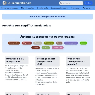 Screenshot us-immigration.de