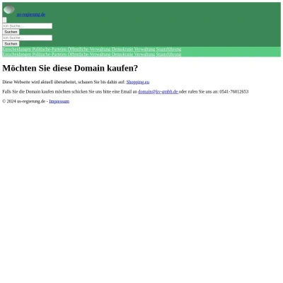 Screenshot us-regierung.de