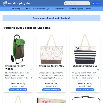 Screenshot us-shopping.de