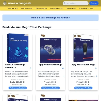 Screenshot usa-exchange.de