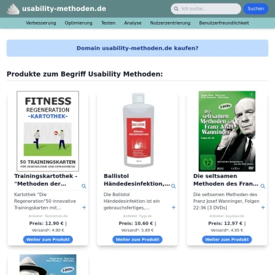 Screenshot usability-methoden.de