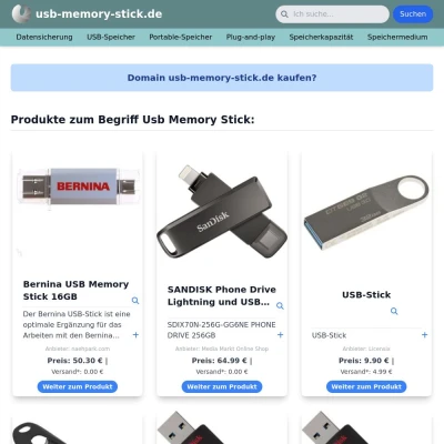 Screenshot usb-memory-stick.de