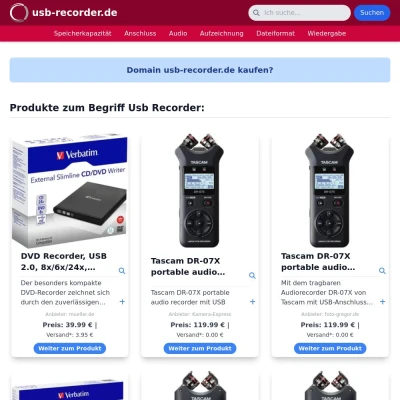 Screenshot usb-recorder.de