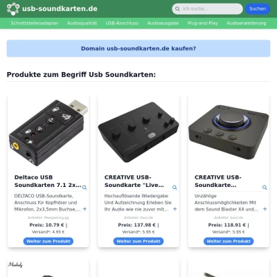 Screenshot usb-soundkarten.de