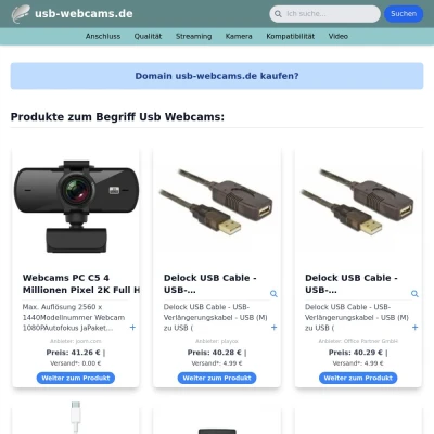 Screenshot usb-webcams.de