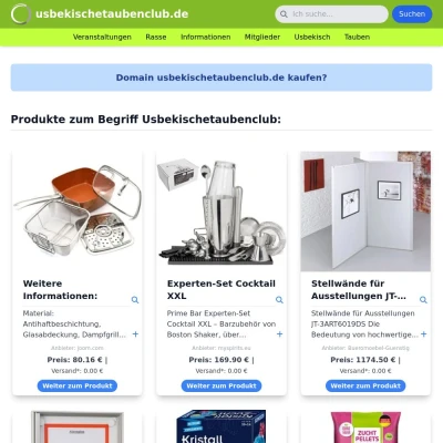 Screenshot usbekischetaubenclub.de