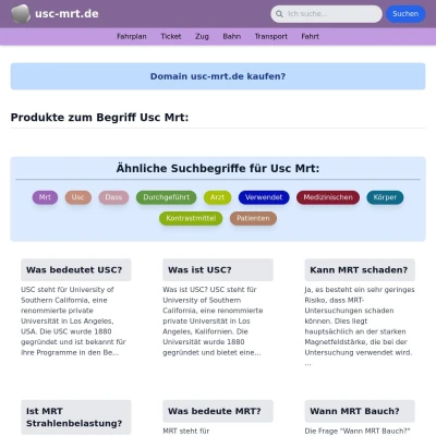 Screenshot usc-mrt.de