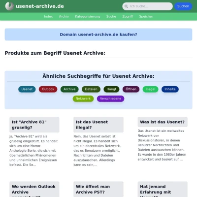 Screenshot usenet-archive.de