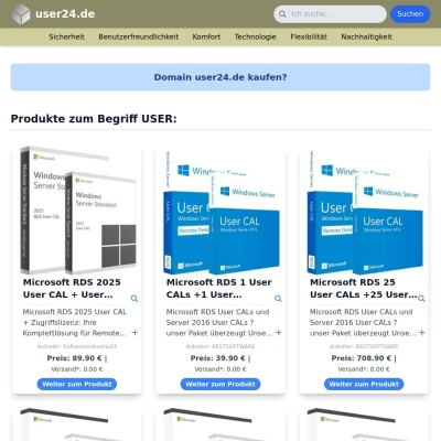 Screenshot user24.de