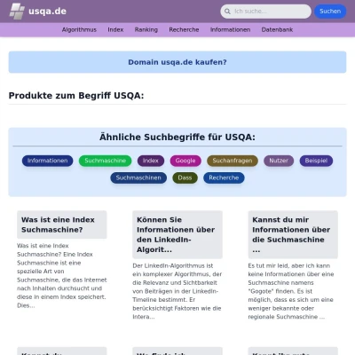 Screenshot usqa.de