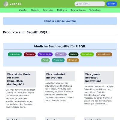 Screenshot usqr.de