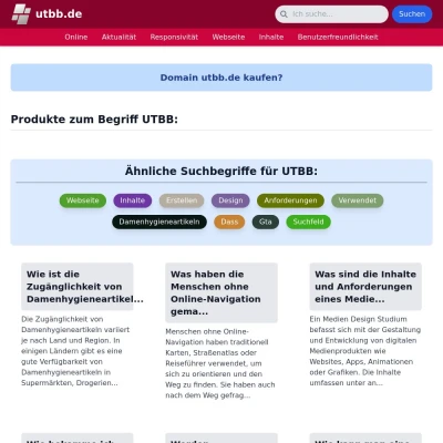 Screenshot utbb.de