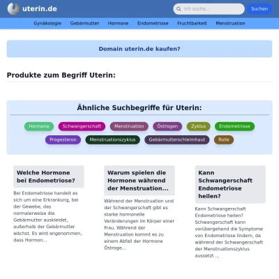 Screenshot uterin.de