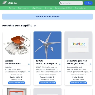 Screenshot utui.de