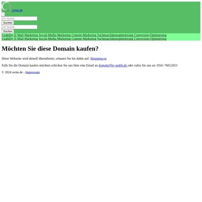 Screenshot uvtm.de