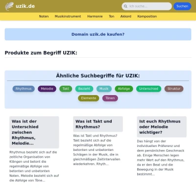 Screenshot uzik.de
