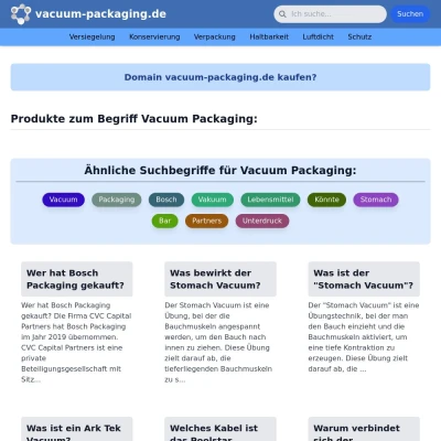 Screenshot vacuum-packaging.de