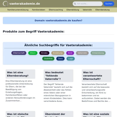 Screenshot vaeterakademie.de