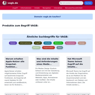 Screenshot vagb.de