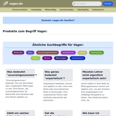 Screenshot vager.de