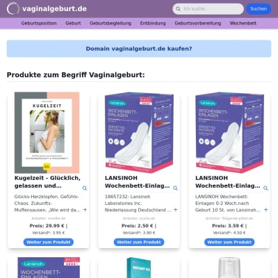 Screenshot vaginalgeburt.de