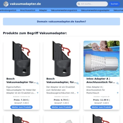 Screenshot vakuumadapter.de