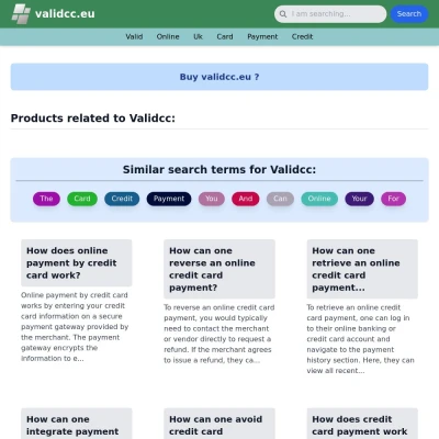Screenshot validcc.eu