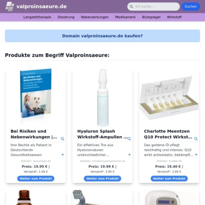 Screenshot valproinsaeure.de