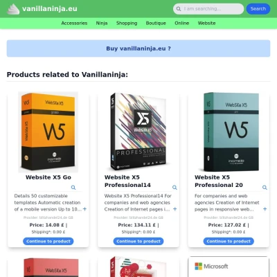 Screenshot vanillaninja.eu