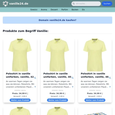 Screenshot vanille24.de